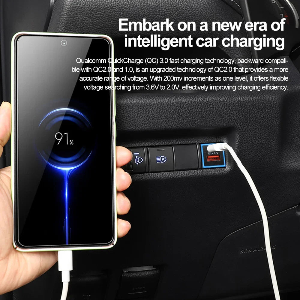 Dual Port Fast Car Charger for Toyota