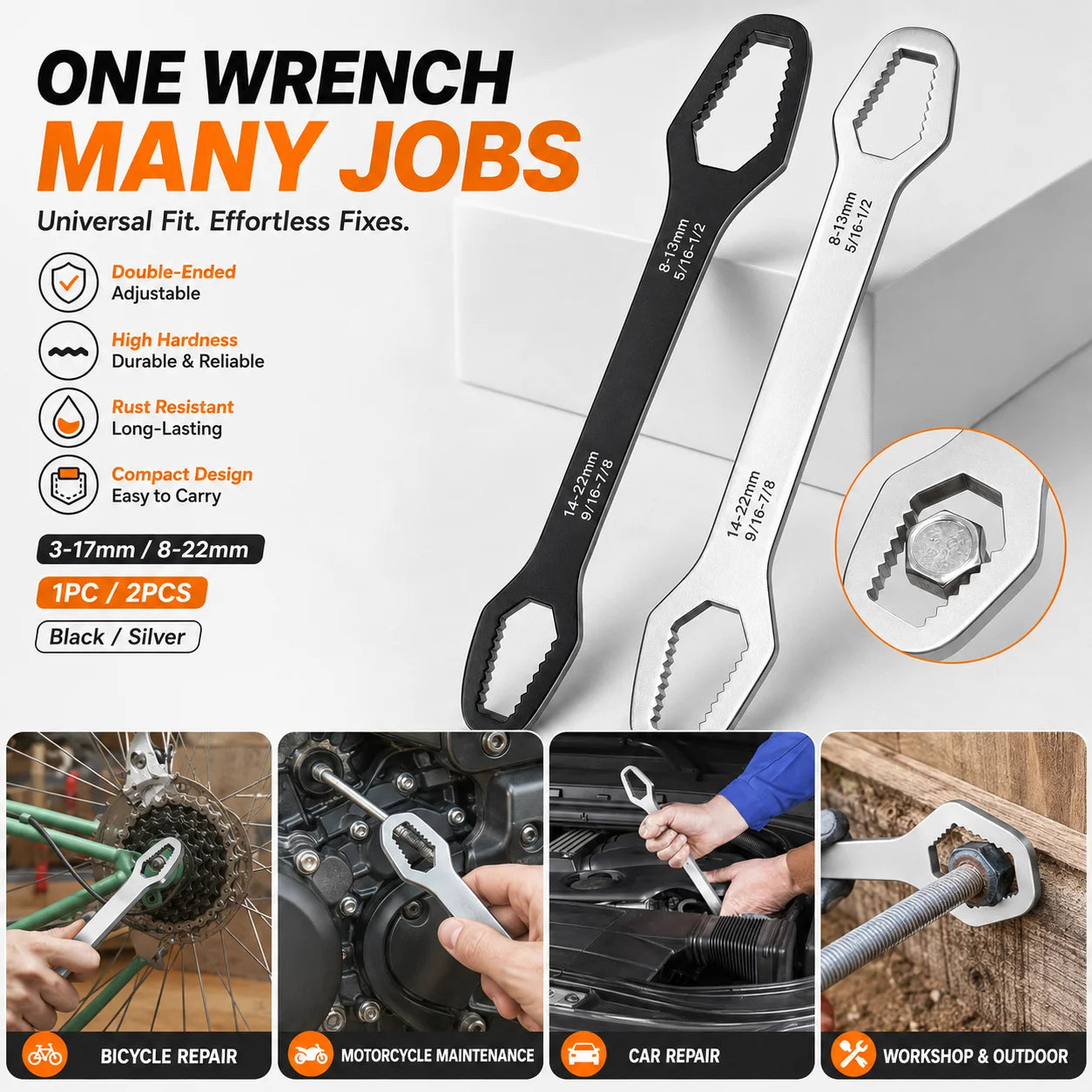 Universal Multi-Function Adjustable Repair Wrench - 10