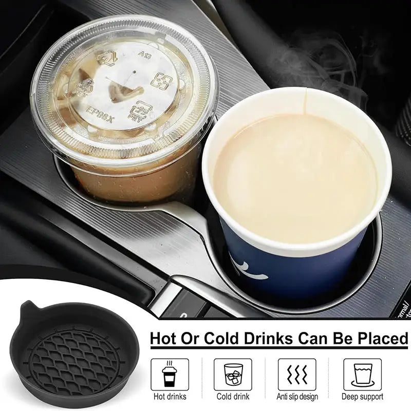 Non-Slip Car Cup Holder Coaster Mats for Interior Protection - 4