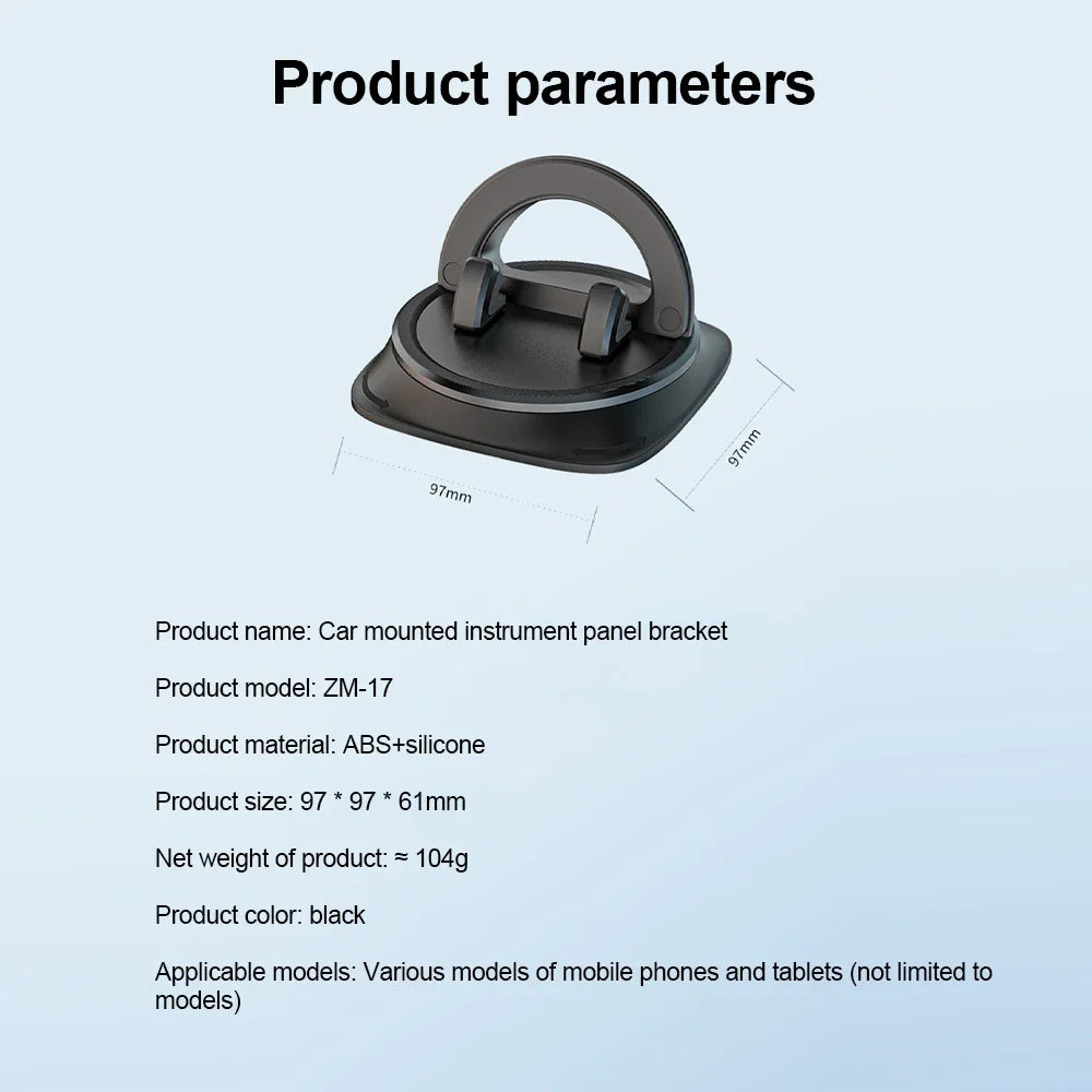 360-Degree Rotating Dashboard Car Phone Holder Stand - 6