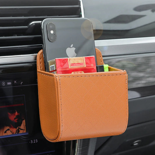 Leather Car Air Vent Storage Organizer