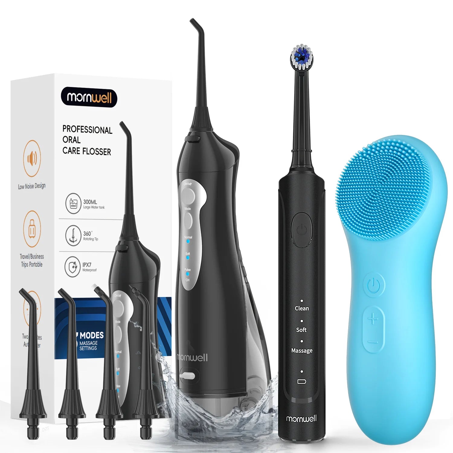 3-in-1 Professional Electric Oral Hygiene and Facial Cleaning Kit - 1