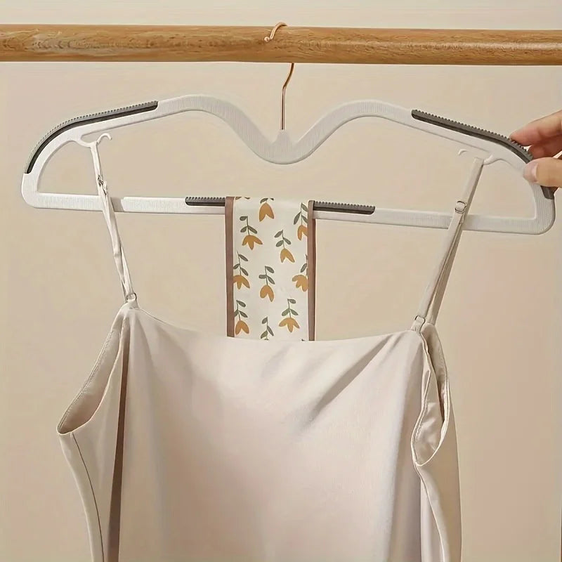 Non-Slip Plastic Clothes Hangers for Wardrobe Organization - 6