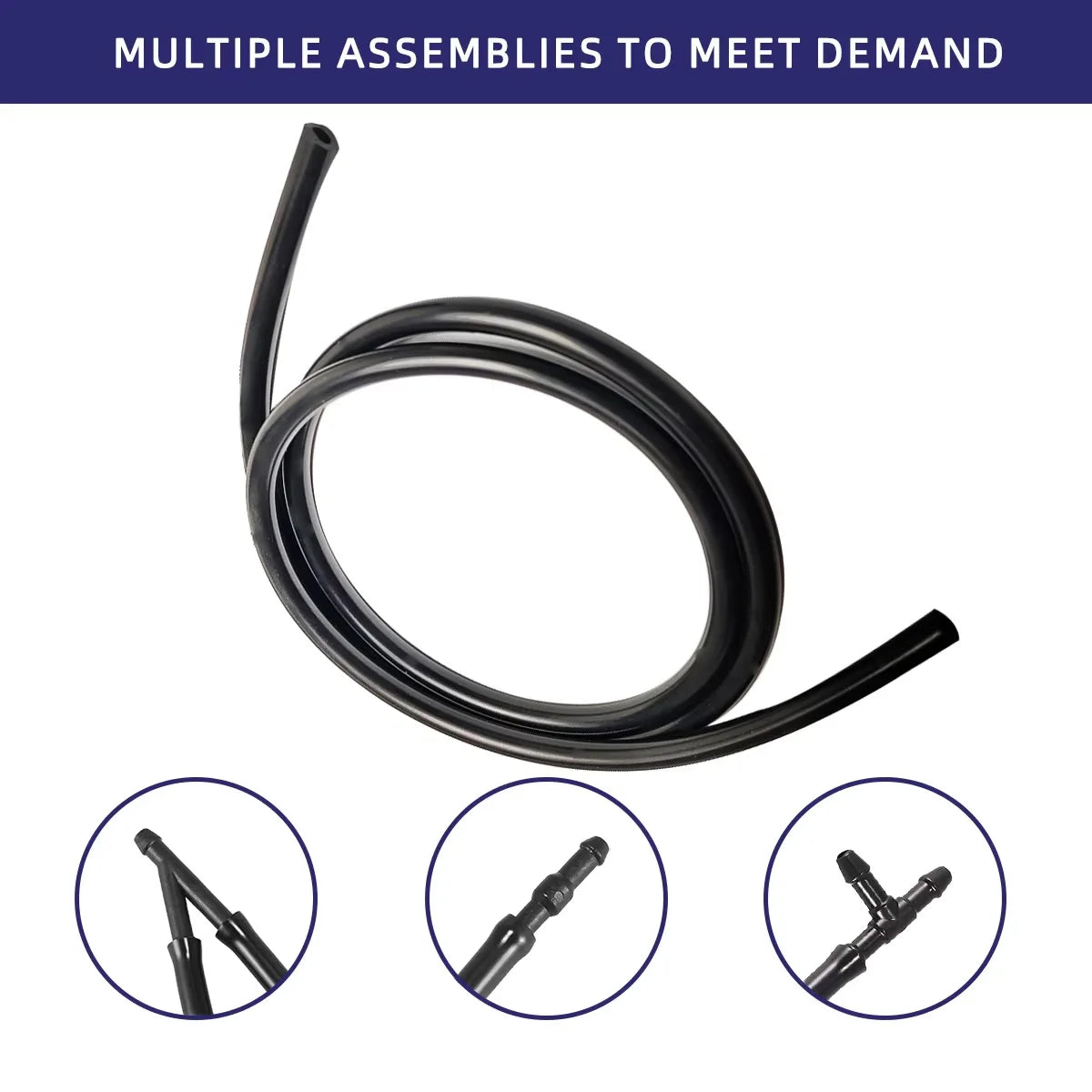 Universal Automotive Windshield Washer Hose and Connector Kit - 2