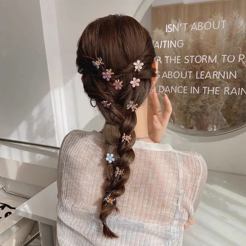 10pcs Fairy Flower Hair Claw Clips Cute Floral Mini Hair Accessories - 2