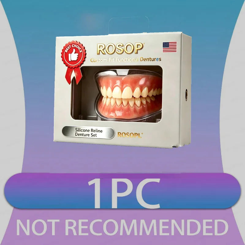 Comfort Fit Silicone Denture Set for Men and Women