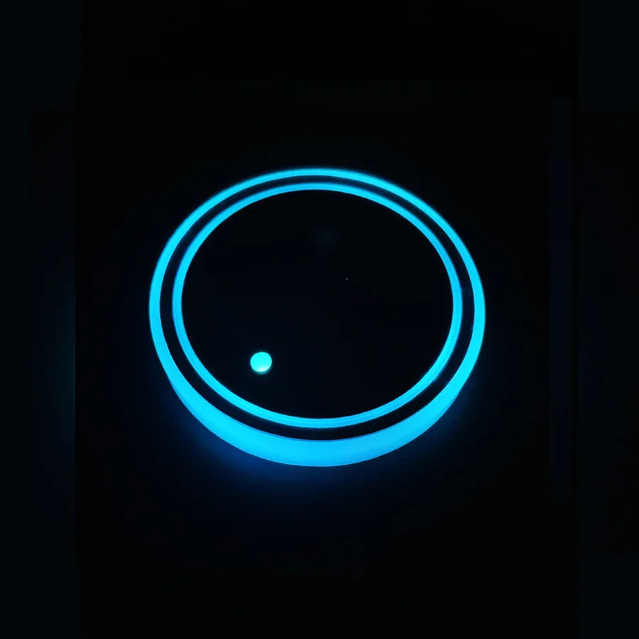 7-Color LED Car Cup Holder Coaster with Motion Sensor - 17