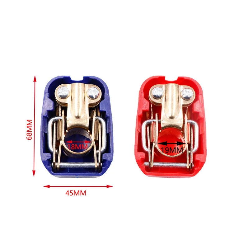Quick Release Car Battery Terminal Connectors Positive Negative Pair