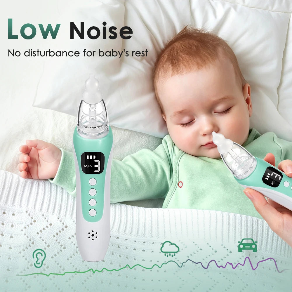 Electric Baby Nasal Aspirator with Music and LED Display - 10