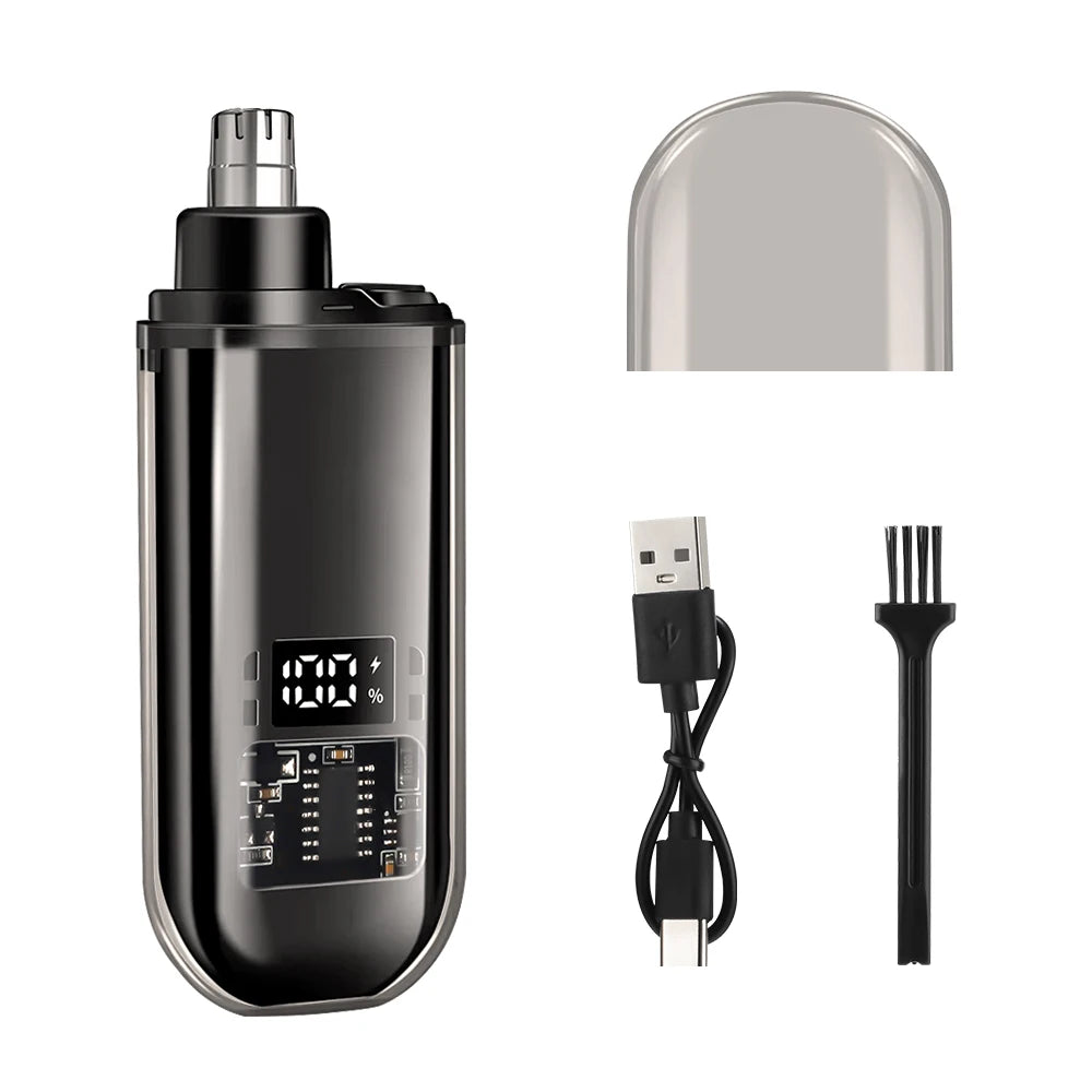 Electric Rechargeable Painless Nose and Ear Hair Trimmer