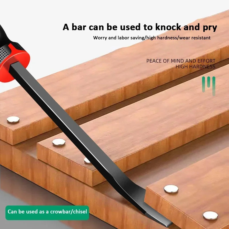 Heavy Duty Industrial Pry Bar with Ergonomic Handle