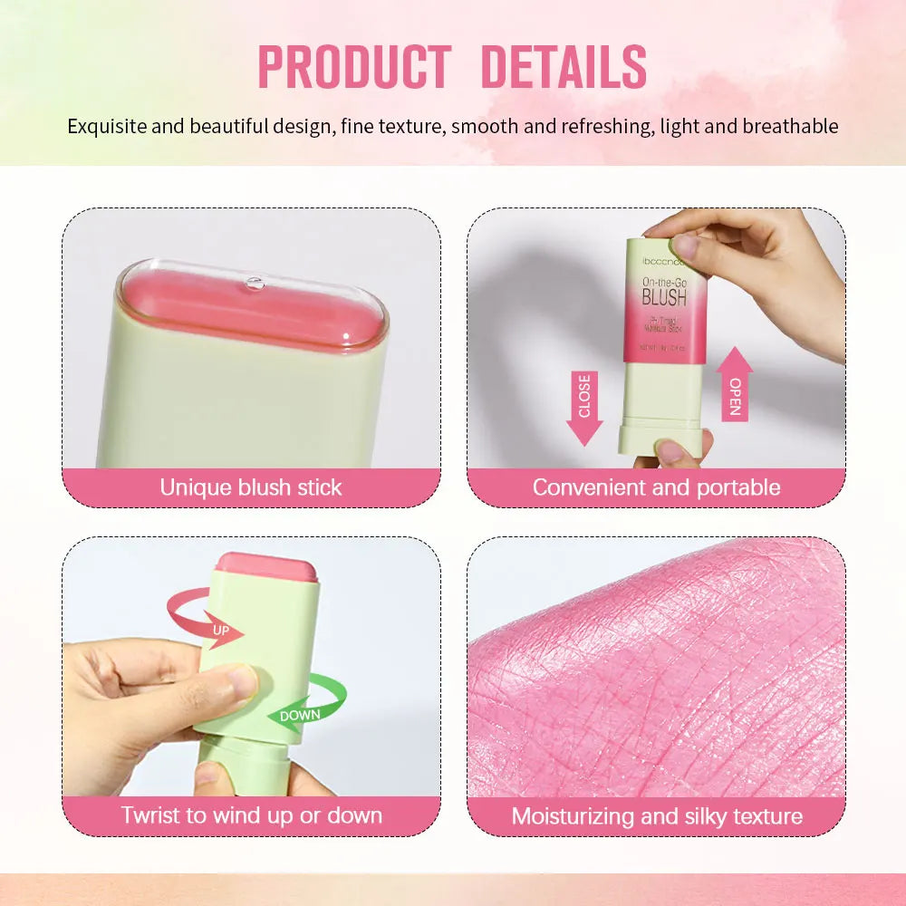 Tinted Moisturizing Blush Stick for Cheeks and Lips - 6