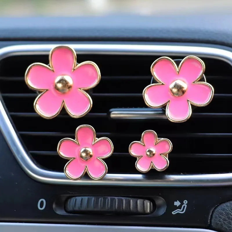 Daisy Flower Car Air Freshener Vent Clips