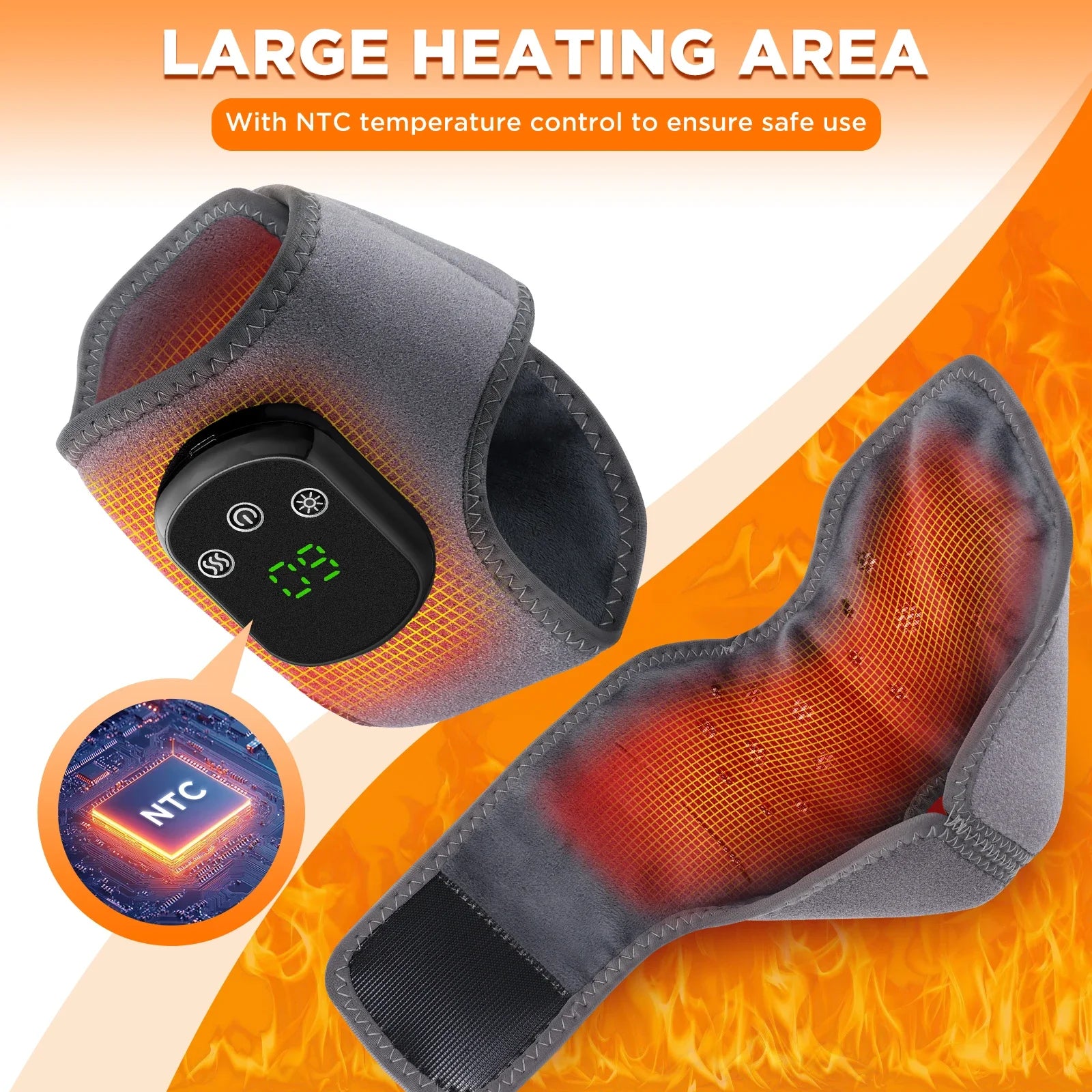 Heated Vibrating Ankle Massager Wrap - 4