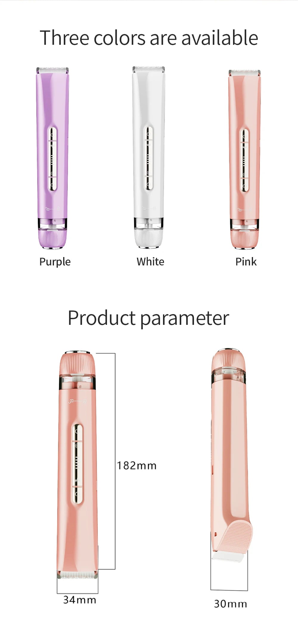 2-in-1 Waterproof Electric Bikini Trimmer and Body Shaver - 13