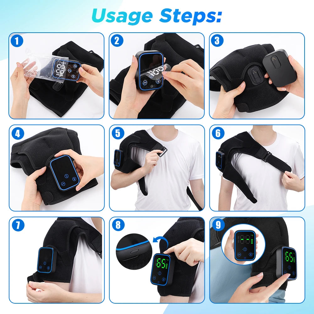 Wireless Smart Shoulder Heating Massager with Vibration