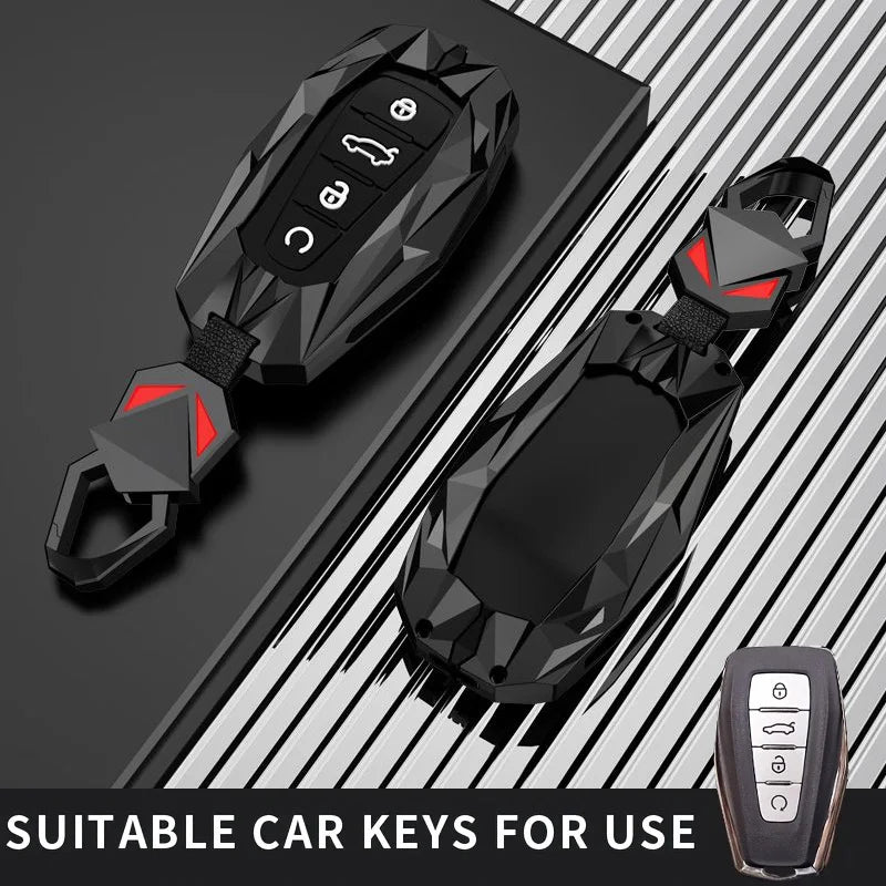 Protective Galvanized Alloy Car Key Case Cover for Geely - 1