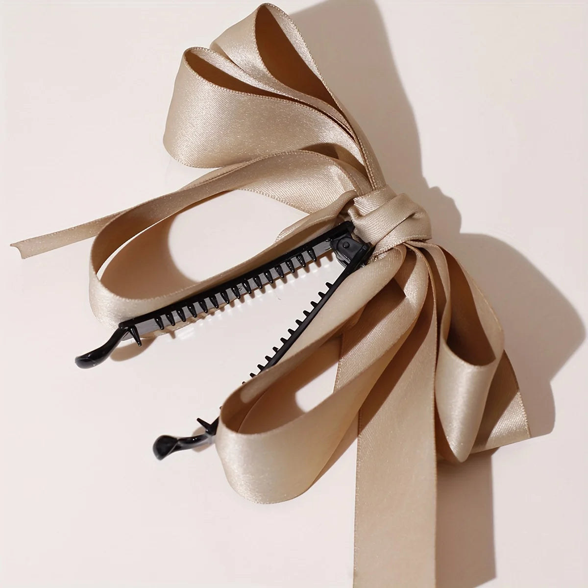Silky Satin Hair Bow Clips for Women