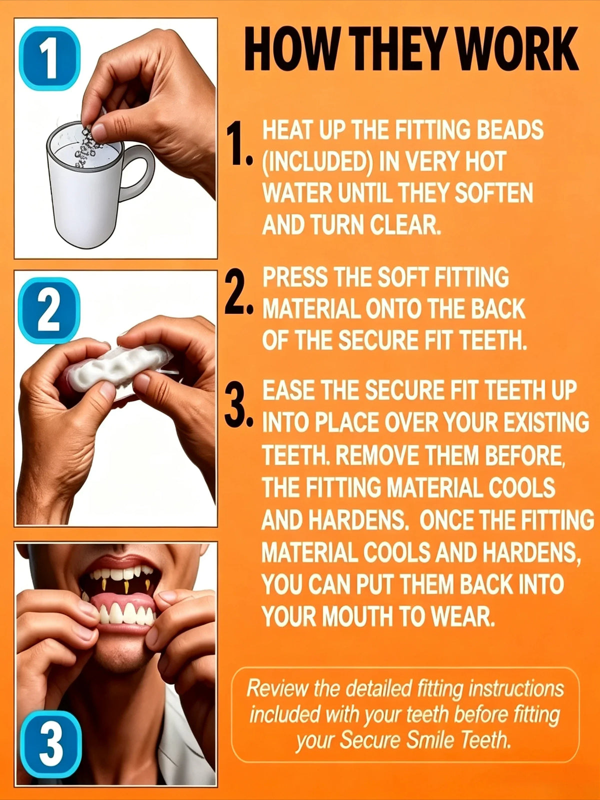 Comfort Fit Cosmetic Smile Veneers for Upper and Lower Teeth