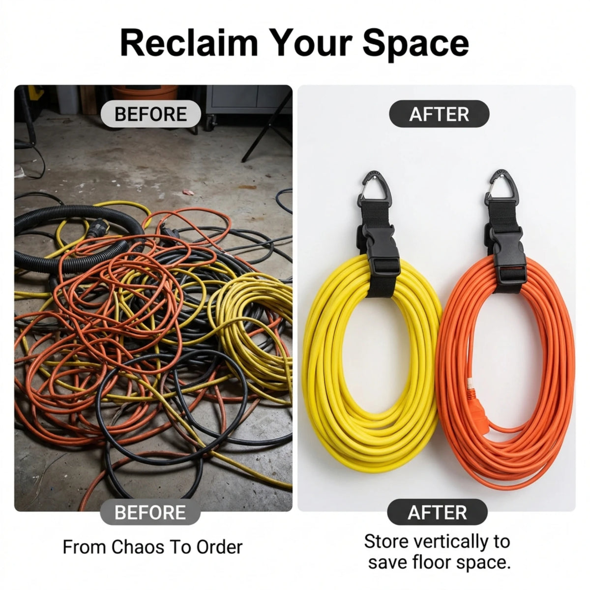 Adjustable Heavy-Duty Storage Straps for Hoses and Cables