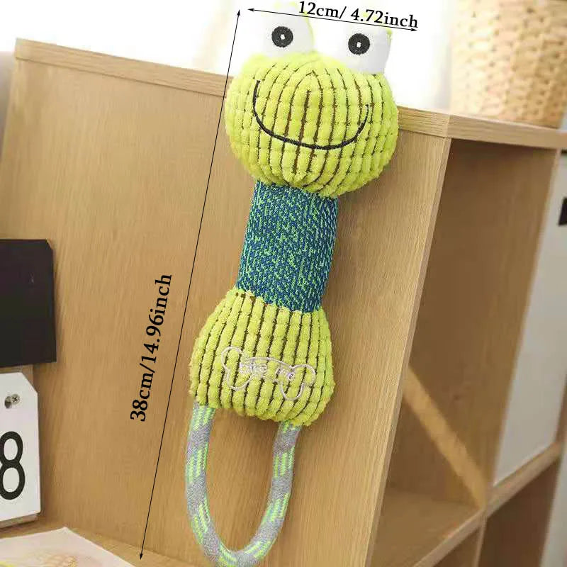 Squeaky Animal Plush Dog Toy for Chewers