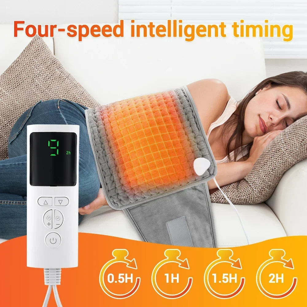 Electric Heating Pad Wrap for Back and Abdomen Pain Relief - 4
