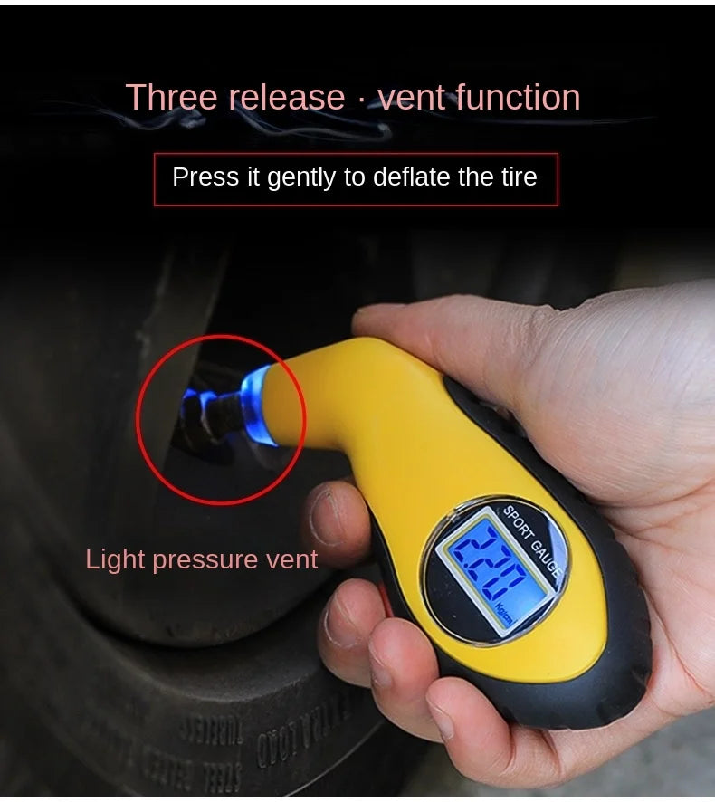 Digital LCD Tire Pressure Gauge for Car Safety