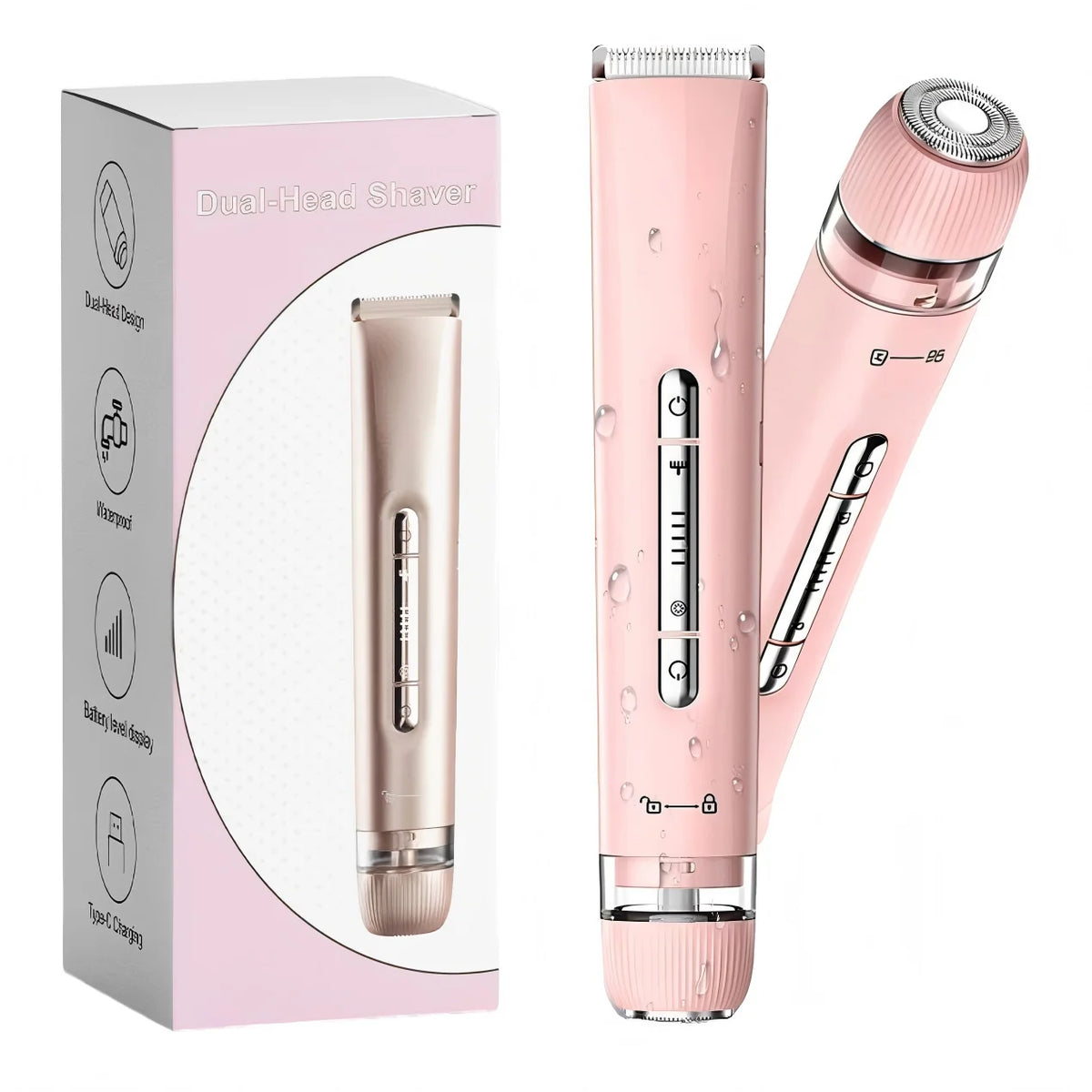 2-in-1 Waterproof Electric Bikini Trimmer and Body Shaver