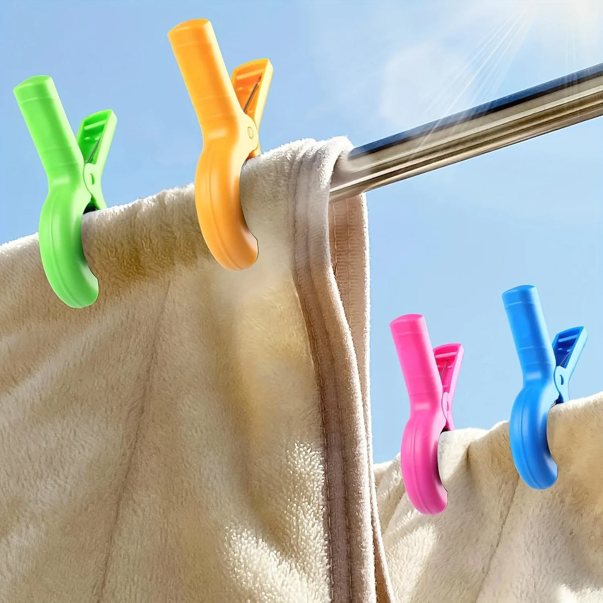 Heavy-Duty Beach Towel Clips for Pool Chairs and Cruises