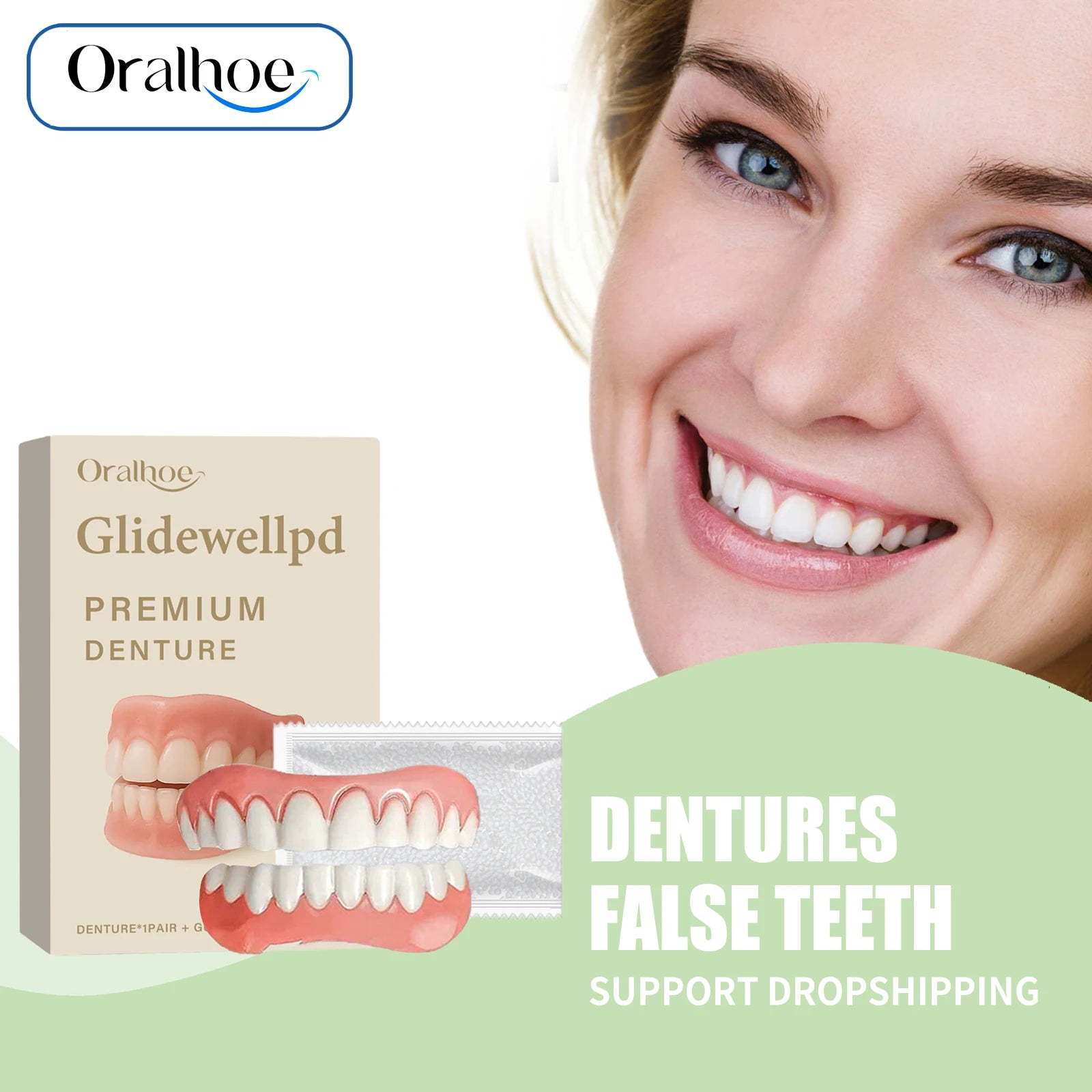 Flexible Silicone Temporary Denture Set for Missing Teeth - 1