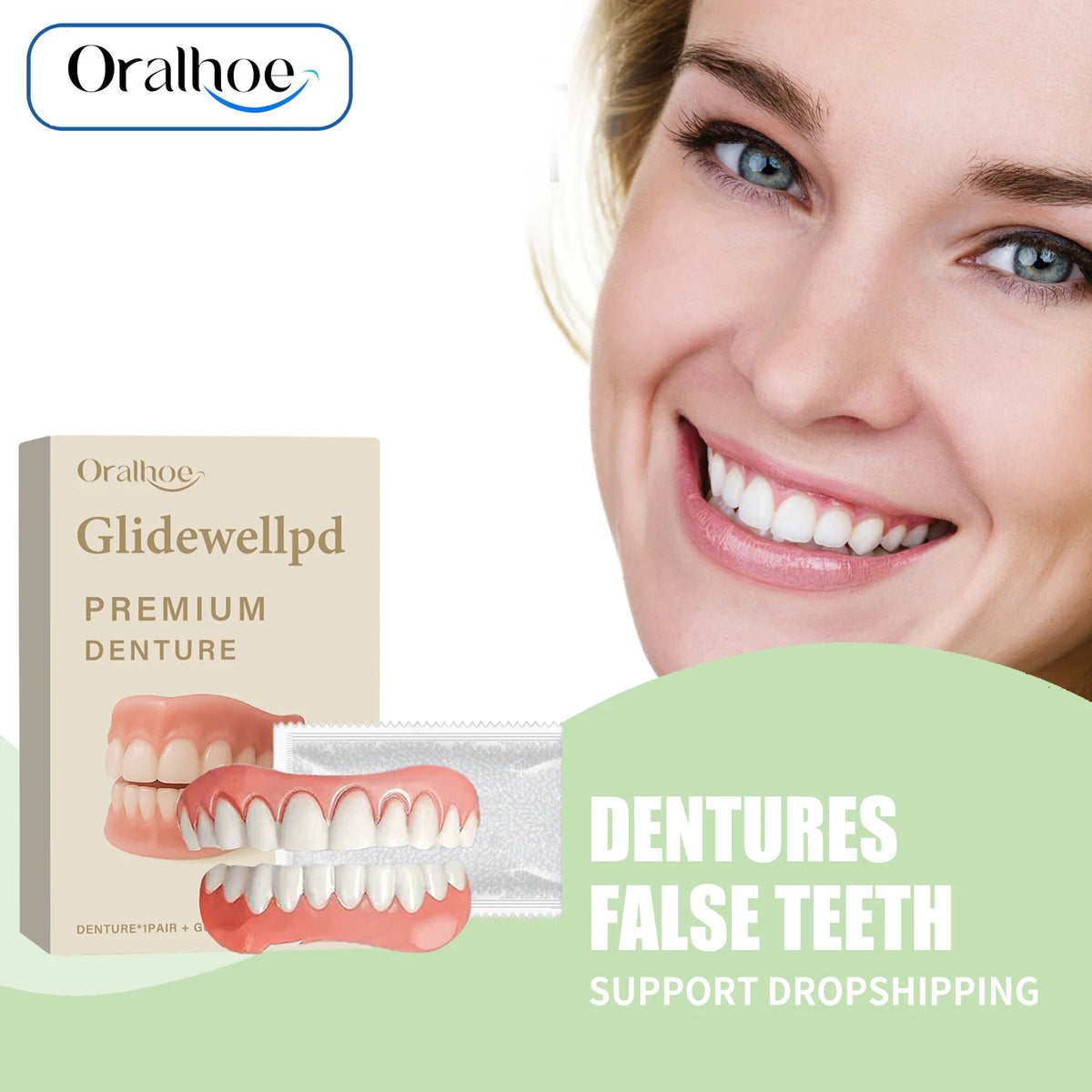Flexible Silicone Temporary Denture Set for Missing Teeth