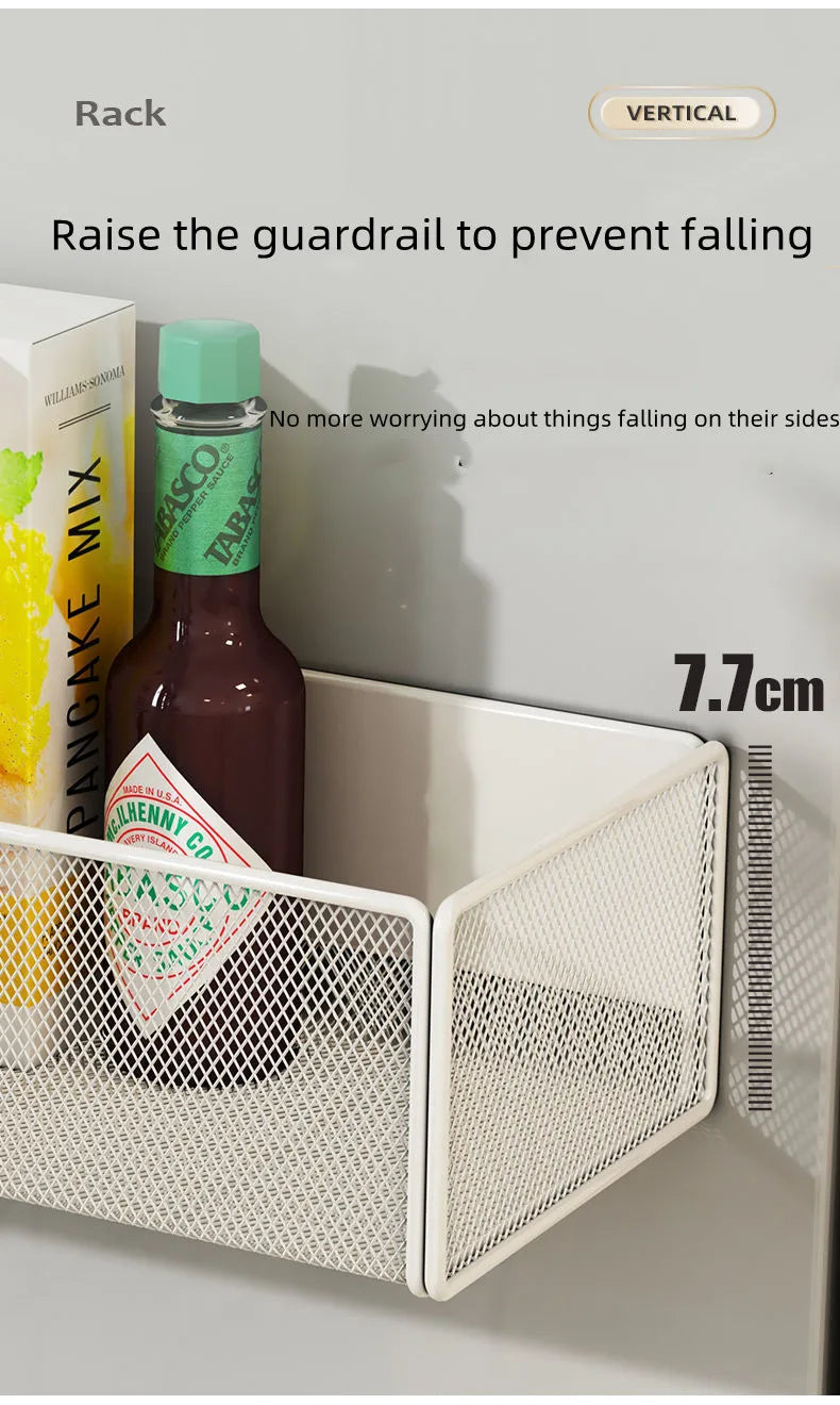 Magnetic Refrigerator Storage Basket for Kitchen Organization