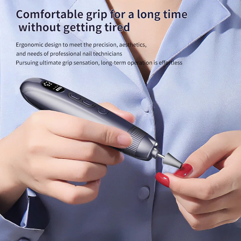 Electric Cordless Manicure and Pedicure Nail Drill Set - 4