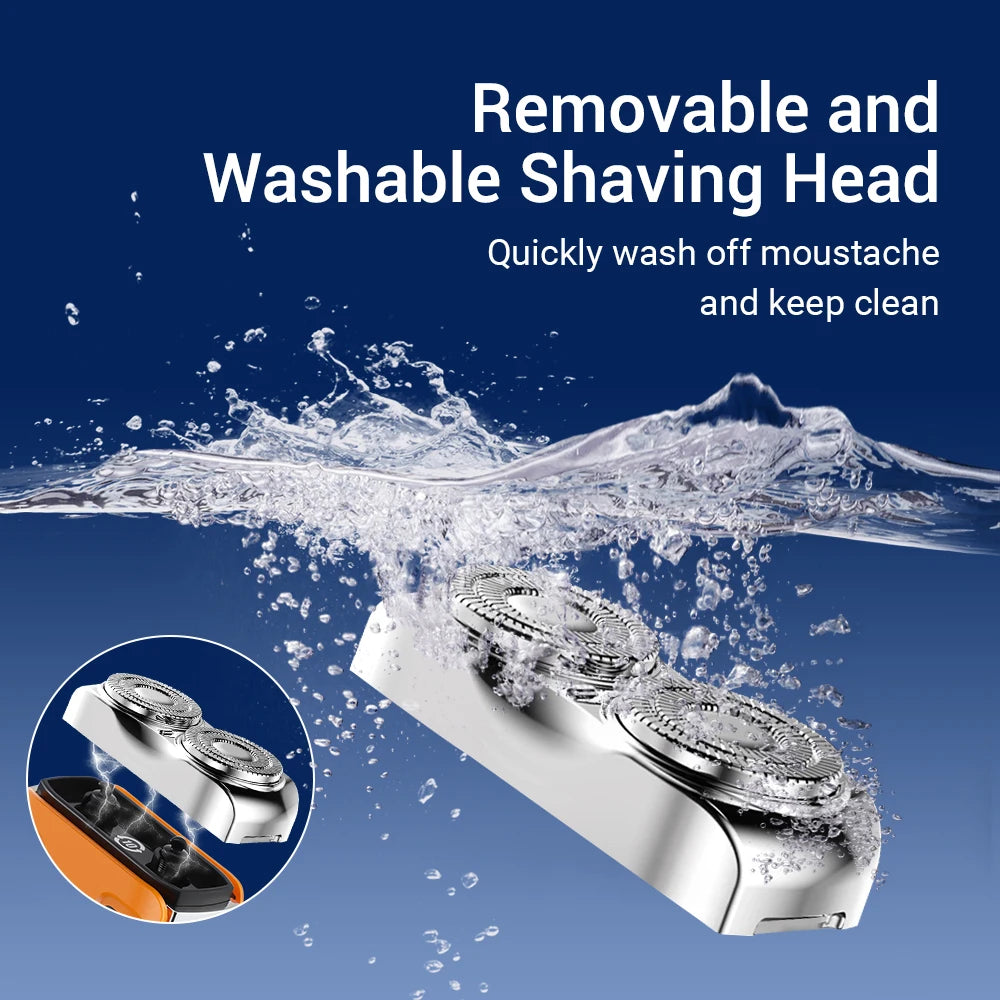 Portable Mini Electric Shaver with Digital Display