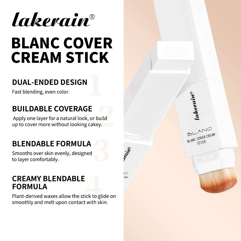 Dual-Ended Buildable Coverage Foundation and Concealer Stick