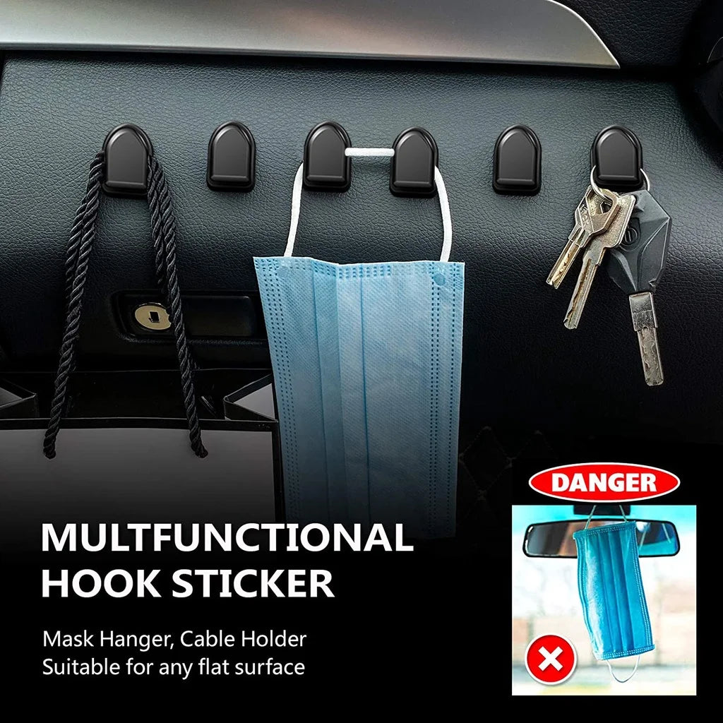 Adhesive Mini Car Interior Storage Hooks - 2