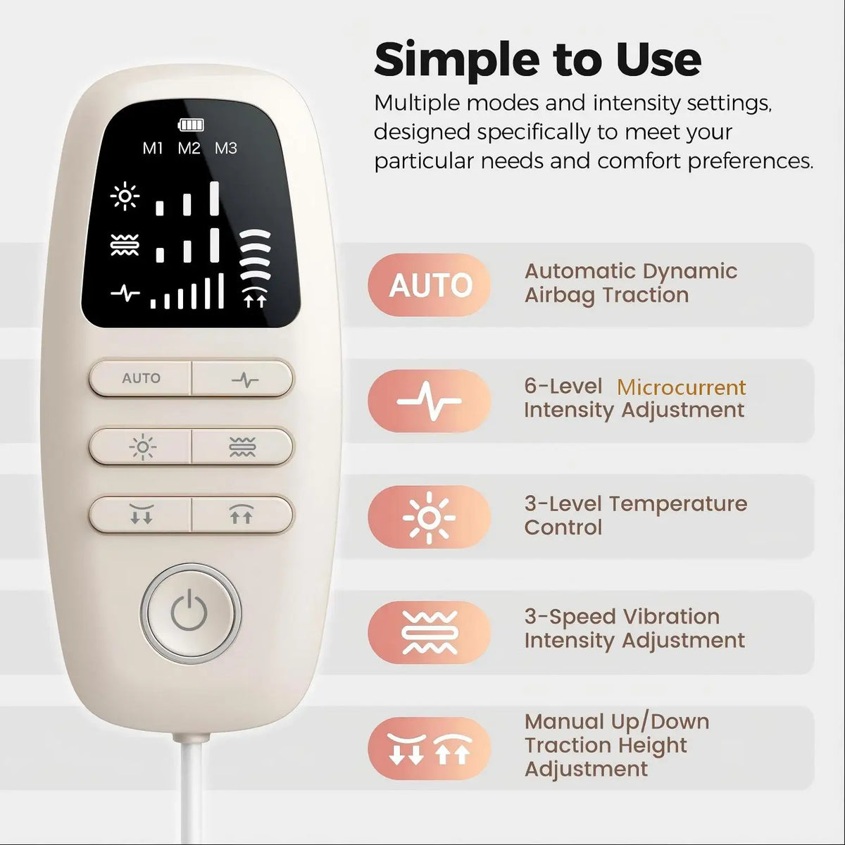 Electric Lumbar Traction Massager for Lower Back Pain Relief