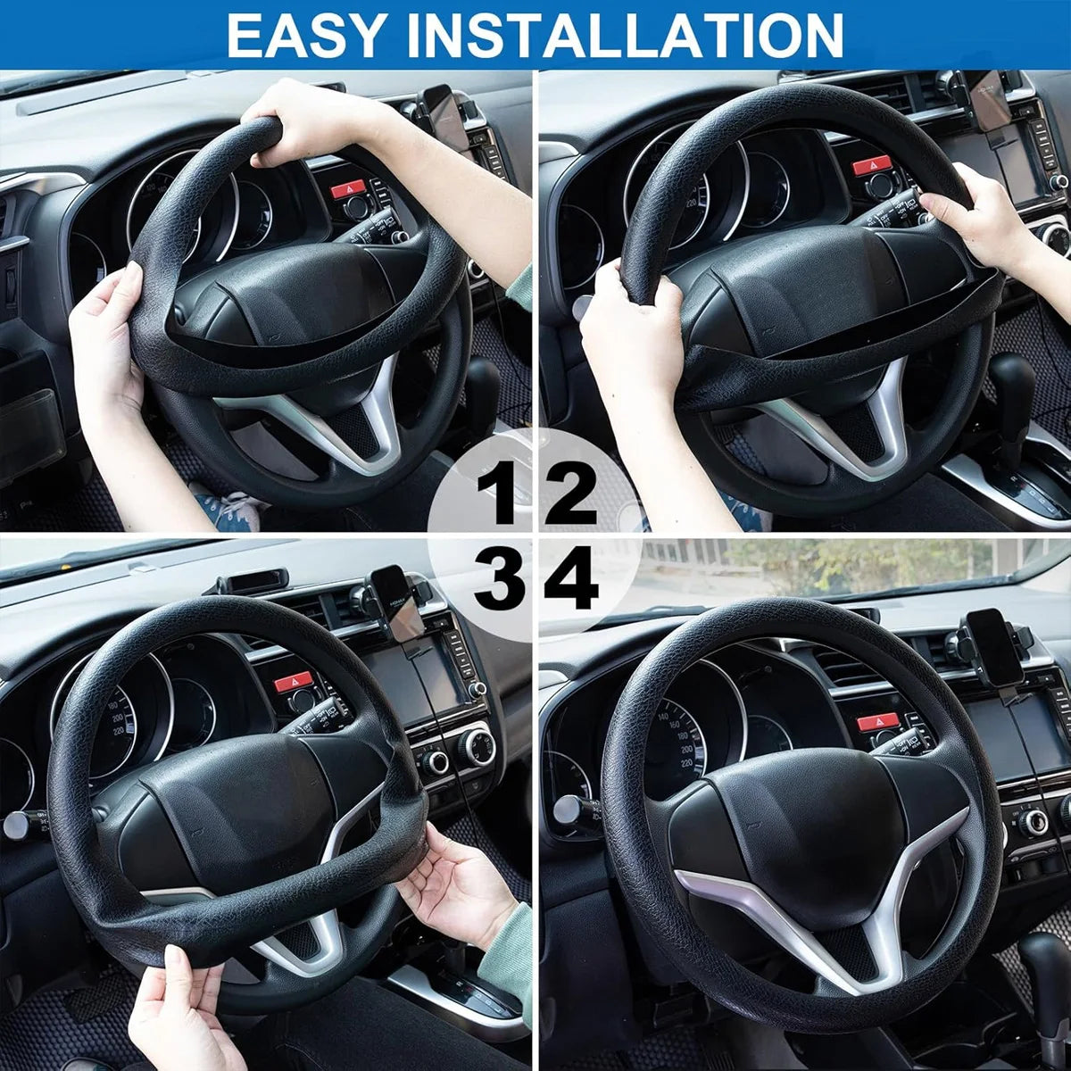 Universal Silicone Car Steering Wheel Cover Non Slip Protective Grip