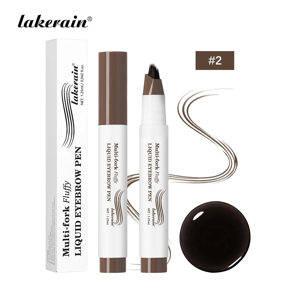 Waterproof Multi-Fork Liquid Eyebrow Pen for Natural Brows - 25