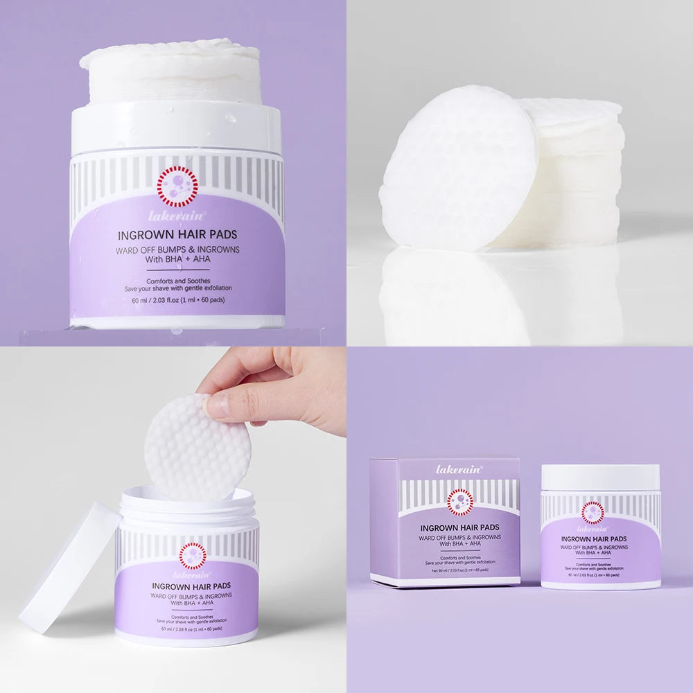 Exfoliating Ingrown Hair Treatment Pads for Razor Bumps - 6