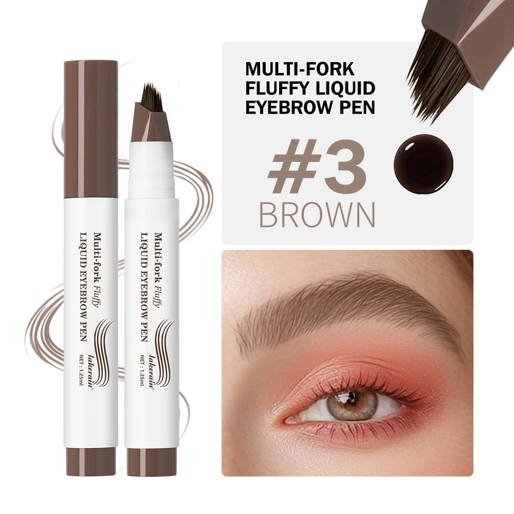 Waterproof Multi-Fork Liquid Eyebrow Pen for Natural Brows - 22