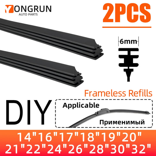 Universal Car Windshield Wiper Blade Rubber Refill Strips