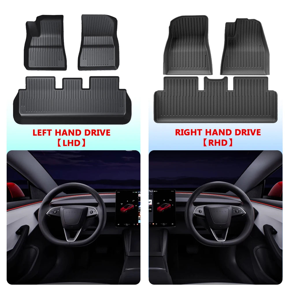 All-Weather TPE Floor Mats and Cargo Liner for 2025 Tesla Model Y - 3