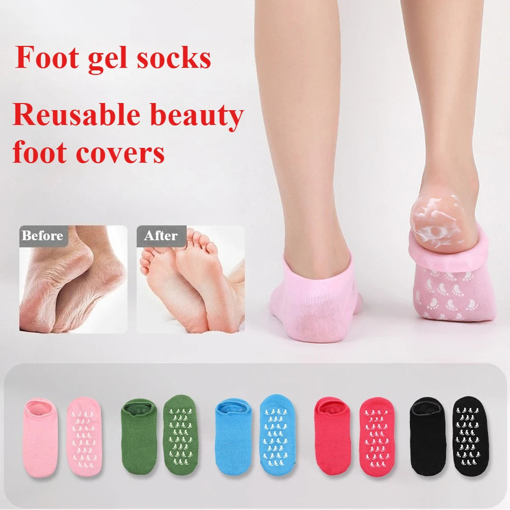 Silicone Moisturizing Socks for Dry Cracked Feet