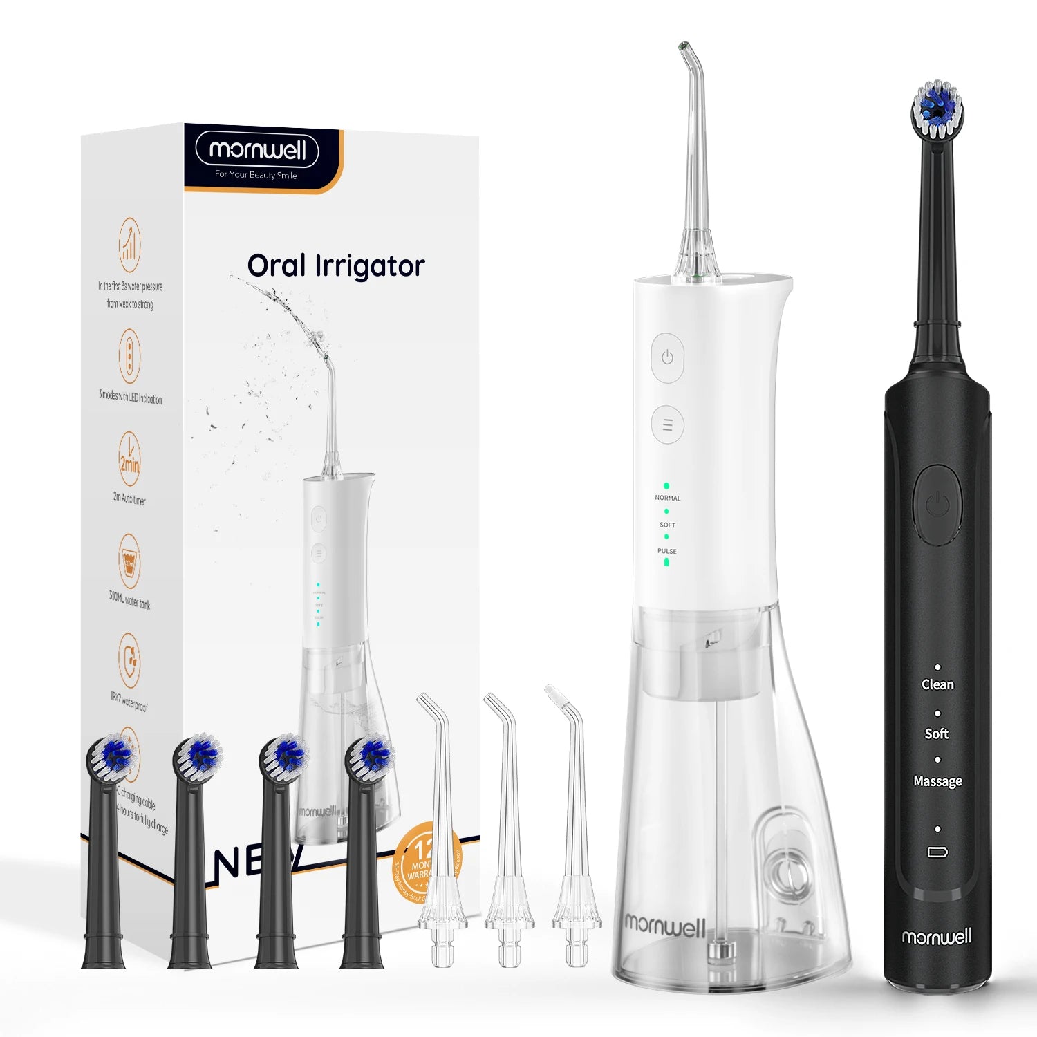 Electric Toothbrush and Water Flosser Oral Care Kit - 18