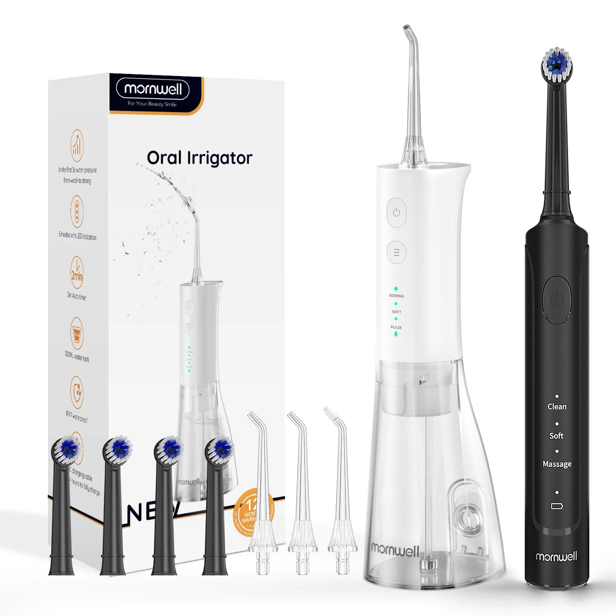 Electric Toothbrush and Water Flosser Oral Care Kit