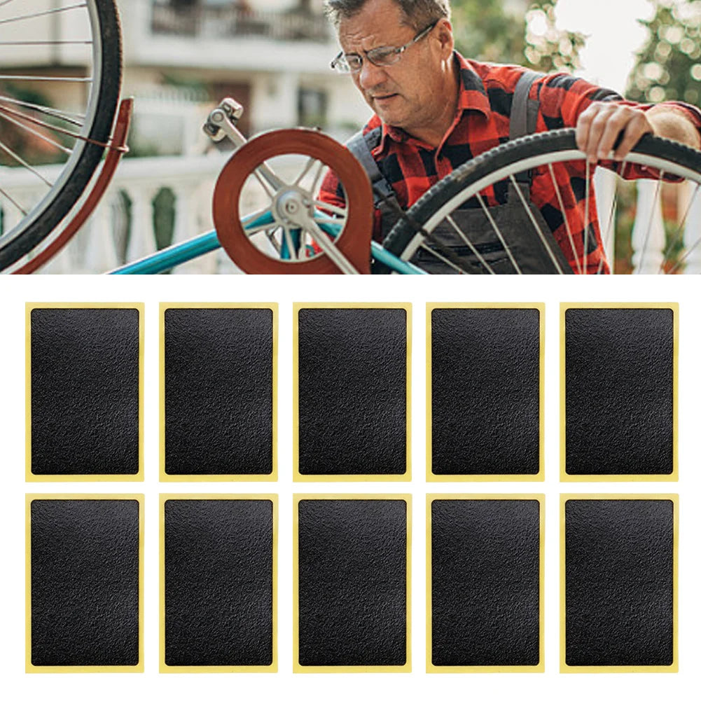 Glue-Free Bike Tire Puncture Repair Patch Kit - 6