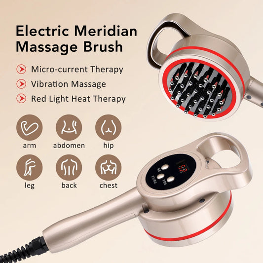 Electric Microcurrent Meridian Body Sculpting Massage Brush