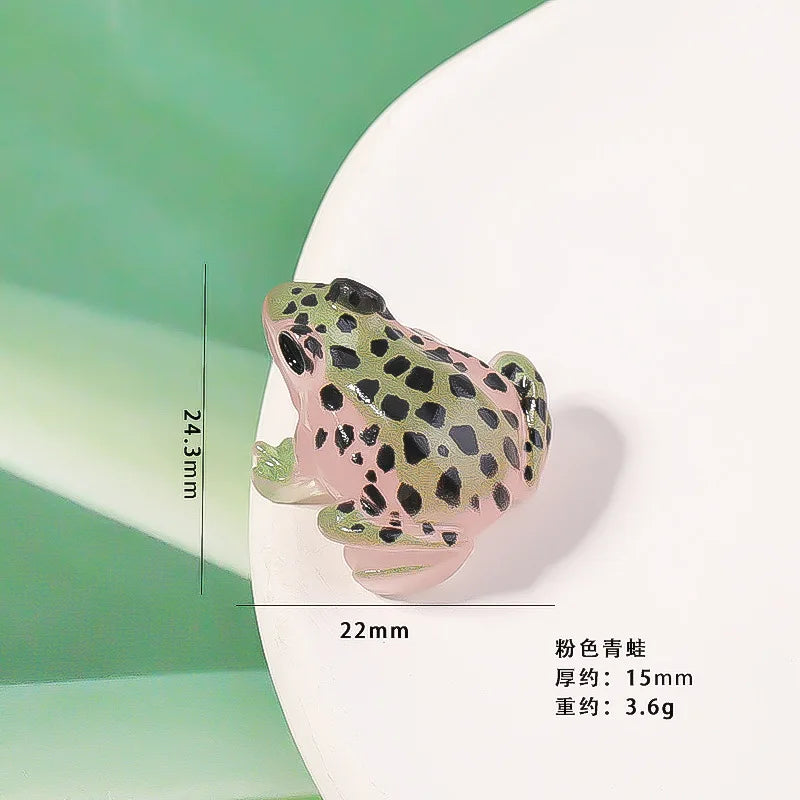 Miniature Luminous Frog Figurines for Moss Landscapes - 6