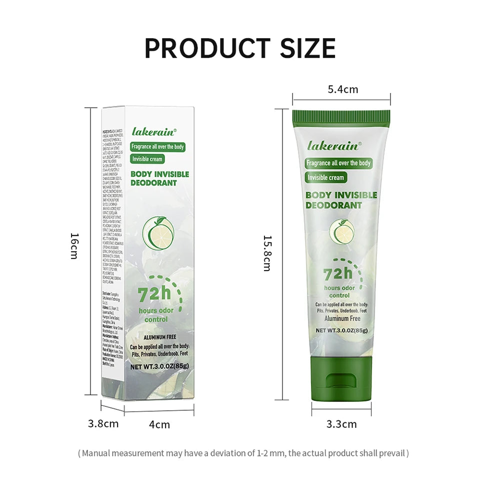 Long-Lasting Full Body Deodorant Cream